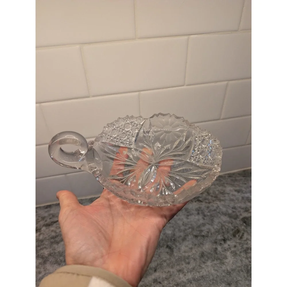 American Brilliant Cut Glass Sawtooth Rim 5